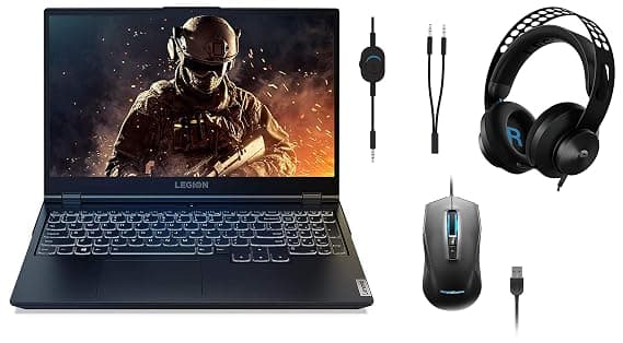 Lenovo Legion5 AMD Ryzen5 4600H 15.6"FHD IPS Gaming Laptop(8GB/1TB HDD/256GB SSD/Win10/120 Hz/GTX 1650 4GB GDDR6)82B500MMIN+Legion H300 Stereo GamingH