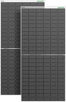 WAAREE (Pack of 2, 590W) Bifacial 590W Bifacial Solar Panel  590W, 53.87V VOC, 13.02A ISC II 590 X 590 II (Pack of 2, 1180W)