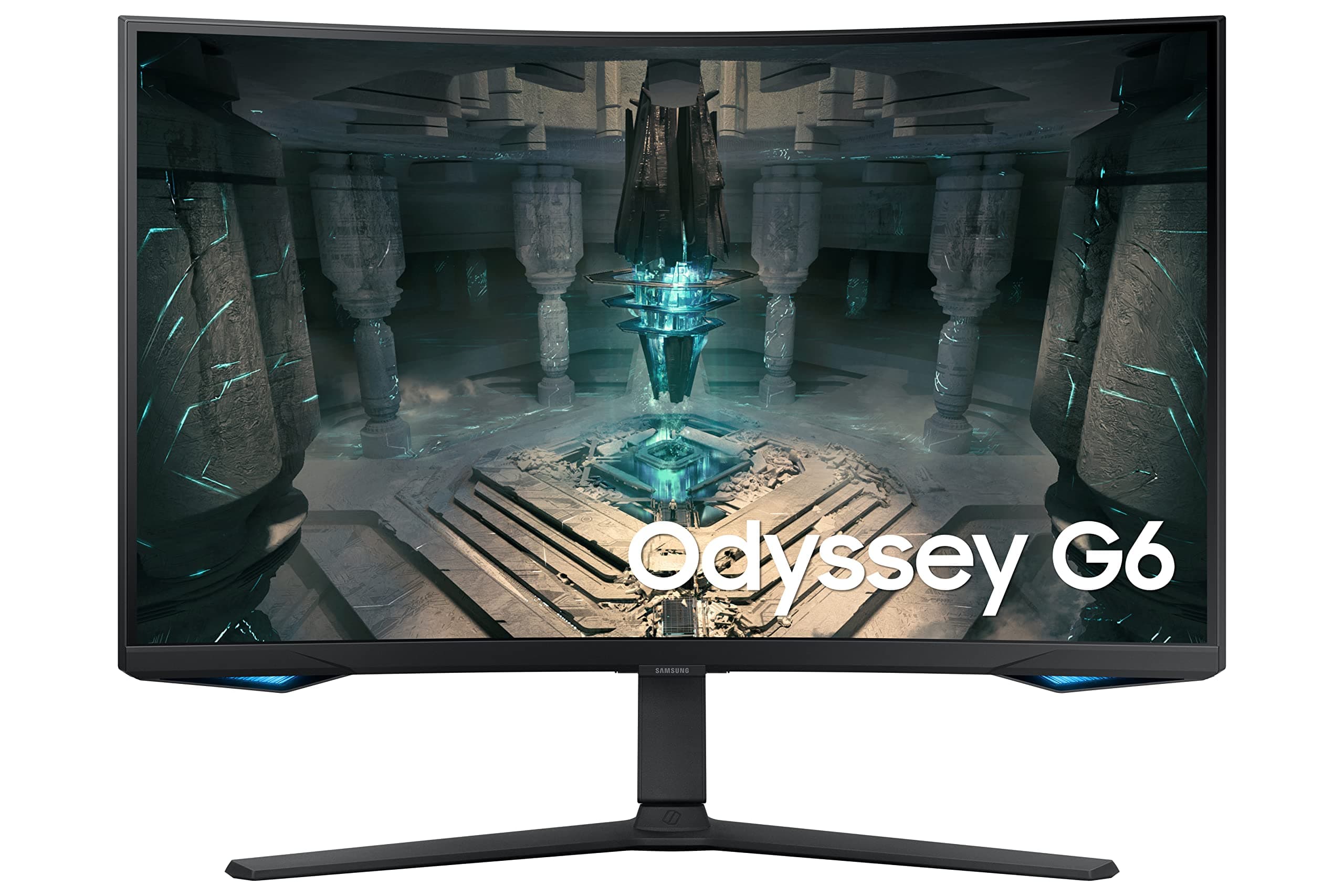 Samsung 32-inch(80cm) Odyssey G6 Gaming, 2K QHD, 240Hz, 1ms GTG, 1000R Curved Monitor, Height Adjustable, Pivot, Smart TV Apps, HDR600, AMD FreeSync P...