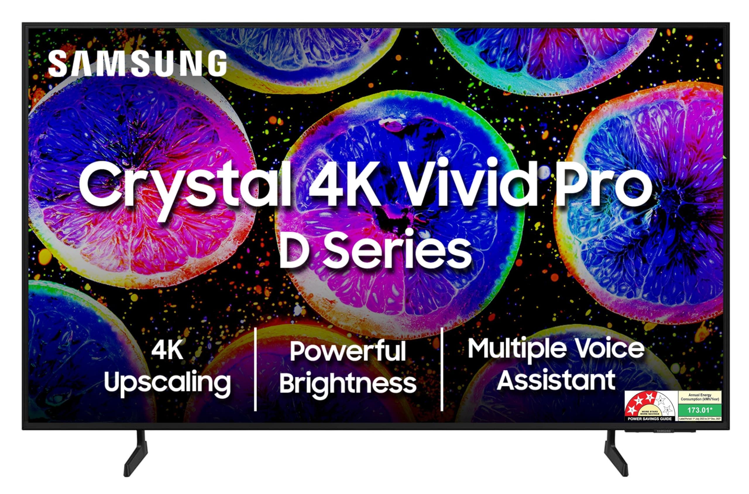 Samsung 138 cm (55 inches) Crystal 4K Vivid Pro Ultra HD Smart LED TV UA55DUE77AKLXL (Black)