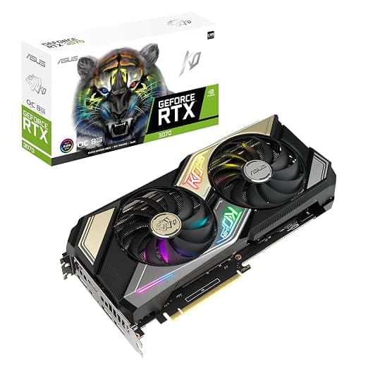 ASUS KO NVIDIA GeForce RTX 3070 V2 OC Edition 8GB GDDR6 Gaming Graphics Card (PCIe 4.0, 8GB GDDR6 Memory, LHR, HDMI 2.1, DisplayPort 1.4a, Axial-tech 