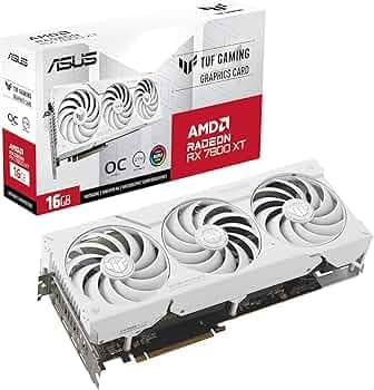 ASUS TUF Gaming RX 7800 XT White OC Edition 16GB GDDR6 (PCIe 4.0, 12GB GDDR6, HDMI 2.1, DisplayPort 2.1)