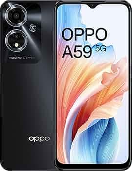 (Refurbished) OPPO A59 5G (Starry Black, 4GB RAM, 128GB Storage) | 5000 mAh Battery with 33W SUPERVOOC Charger | 6.56" HD+ 90Hz Display | with No Cost...