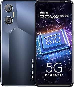 (Refurbished) Tecno POVA Neo 5G (Sapphire Black,7GB RAM,128GB Storage) | 6000mAh Battery | FHD+ Display | 50MP Rear Camera