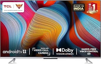 TCL 164 cm (65 inches) 4K Ultra HD Smart Certified Android LED TV 65P725 (Black) (2021Model)