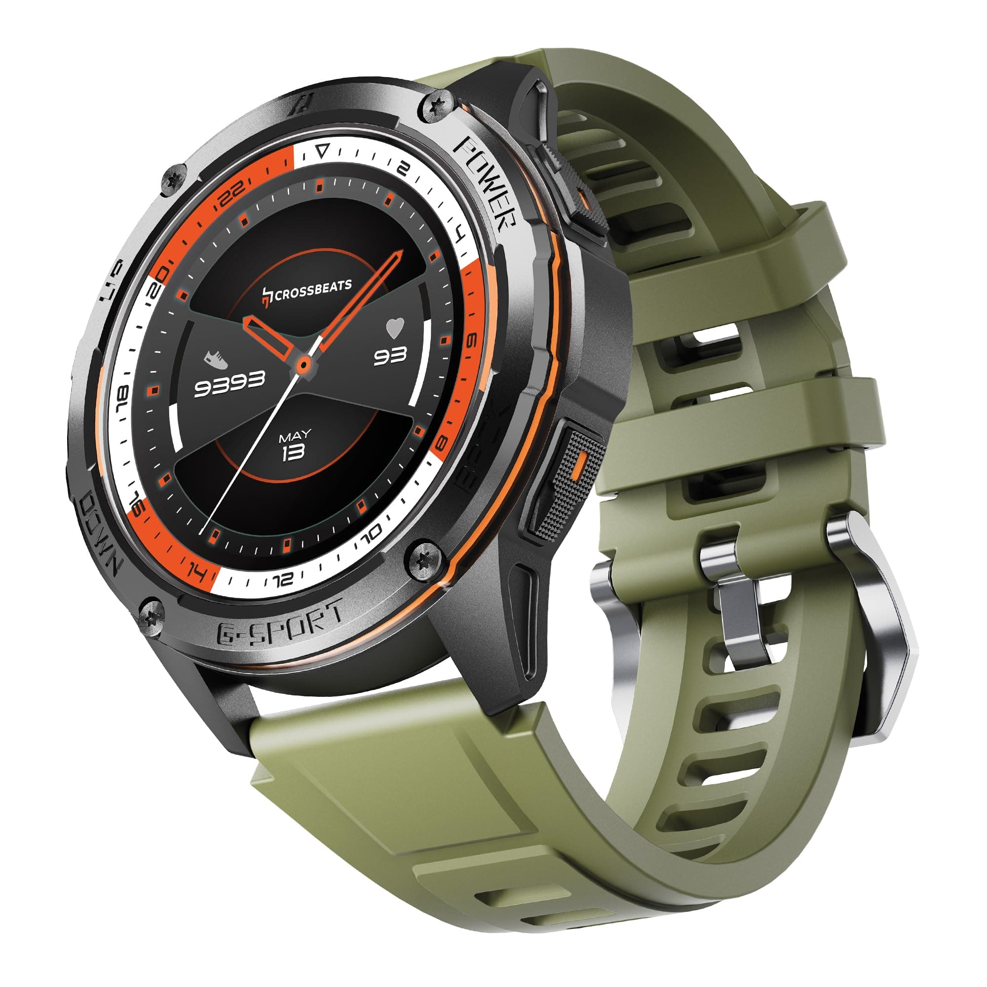CrossBeats Armour Pro AI Premium Smart Watch for man | Latest 1.43” AMOLED Always on Display | 5 ATM Waterp...