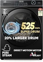 Haier 10Kg, 5 Star, AI Smart Wash, Hygiene Refresh with Inbuilt heater, 525 mm Super Drum, Direct Motion Mo...