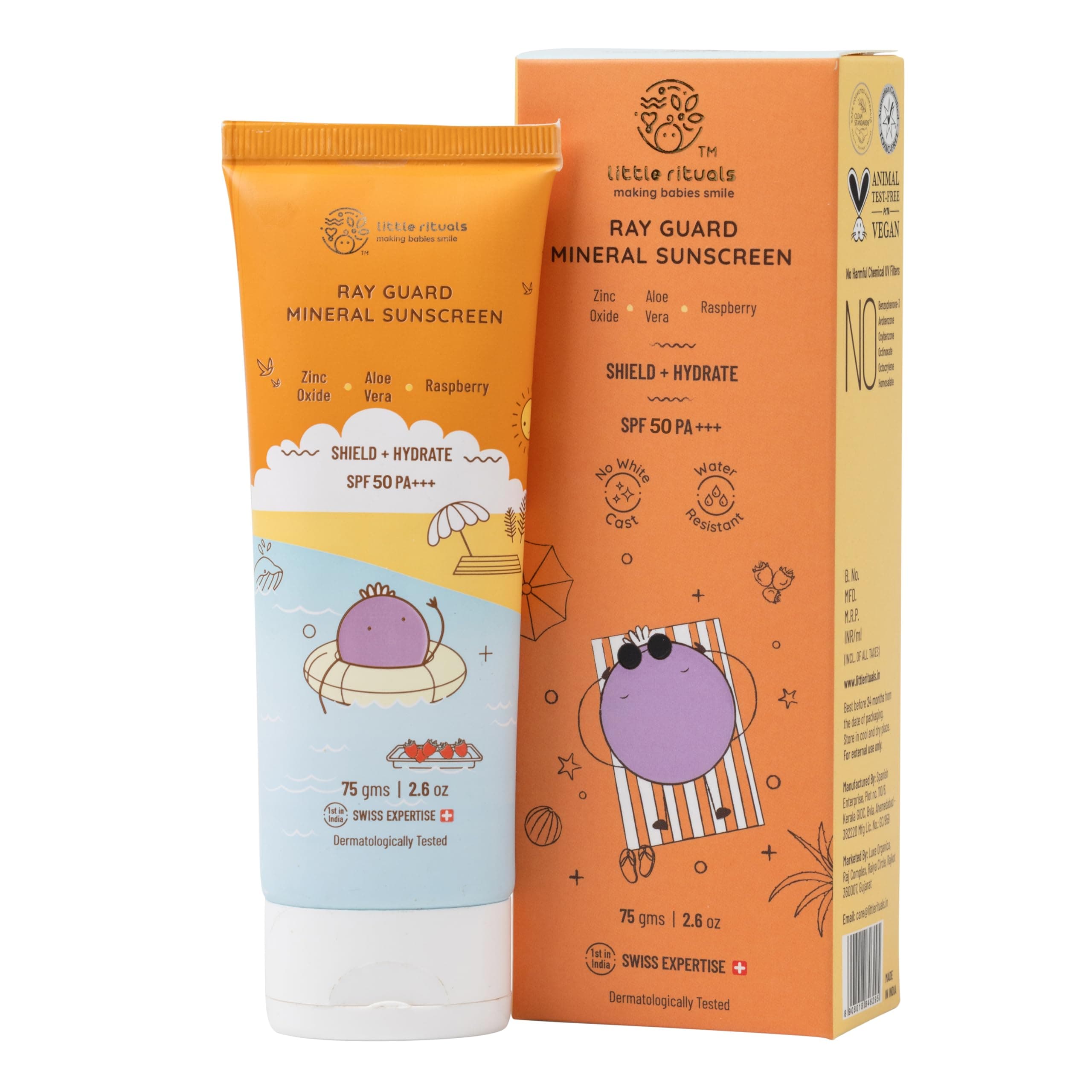 Little Rituals Mineral Baby & Kids SUNSCREEN Lotion Daily Use for Baby & Kids (0-15 years), SPF 40 PA+++ I No White Cast I UVA/UVB/IR + DIGITAL Wi-Fi ...