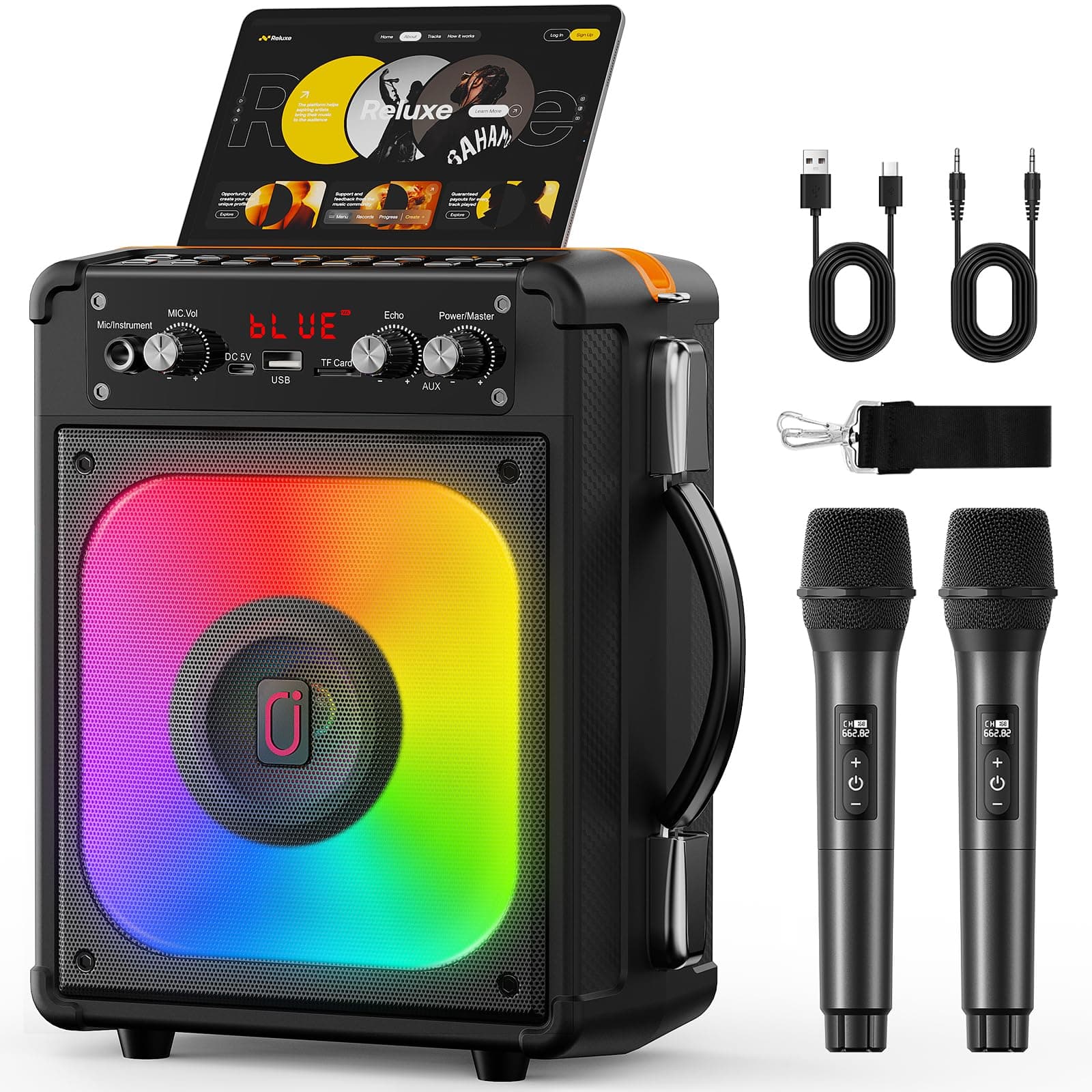 JBL Partybox Encore 2 with Mic, Wireless Bluetooth Party Speaker, AI Sound Boost, Dynamic Light Show, Upto 15Hrs...