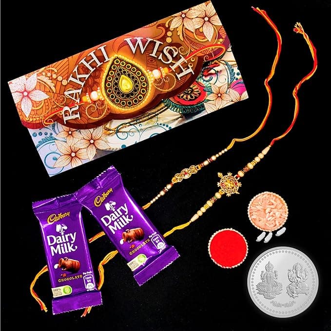 Almoda Creations Rakhi Combo Set for Brother