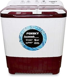 Foxsky 8.6 kg Semi-Automatic Top Loading Washing Machine (FOXSKY AQUA WASH 8.6 KG, MAROON)