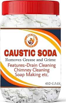 RICH FOX Caustic Soda for Soap Making, Drain Cleaning, Chimney Cleaning Fast-Acting Formula to Clear Blockages Instantly  Best Chimney & Drain Cleaner...