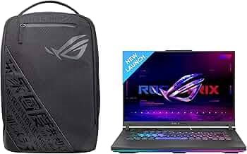 ASUS ROG Strix G16 (2023) 90WHr Battery, Intel Core i5-13450HX 13th Gen, 16" FHD+ 165Hz, 6GB RTX 4050, (16GB RAM/1TB SSD), G614JU-N3222WS + ROG BP1501...