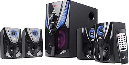 Zebronics ZEB-SILVER 4 BT RUCF Wireless Bluetooth Multimedia Speaker With Supporting SD Card, USB, AUX, FM & Remote Control. (90 Watt, 4.1 Channel)