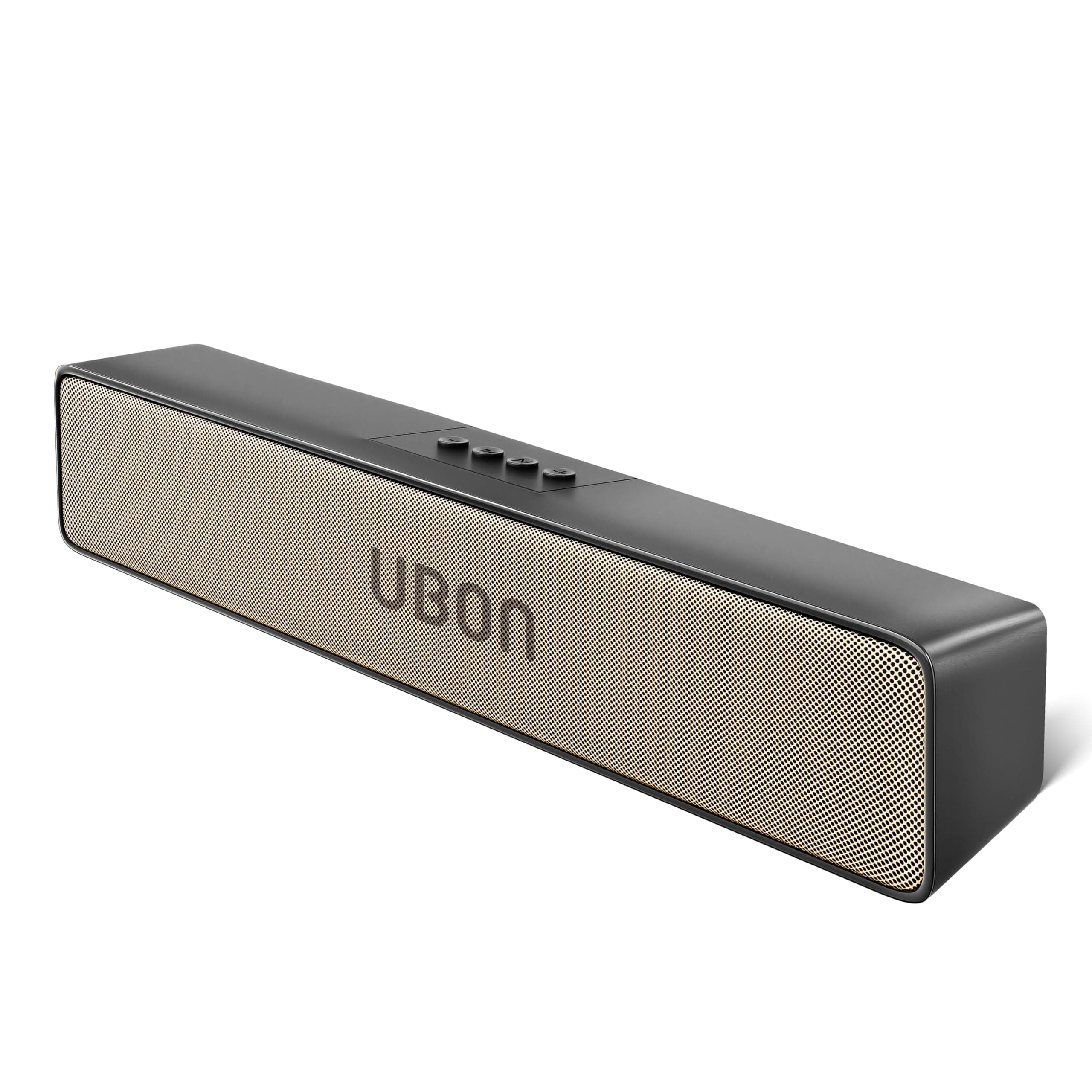 UBON SP70D Wireless Soundbar, 16 W Powerfull Sound Output, Multiple Connectivity Modes, Upto 6Hrs Playtime, Bluetooth Sound Bar, Soundbar Speaker (Gol...