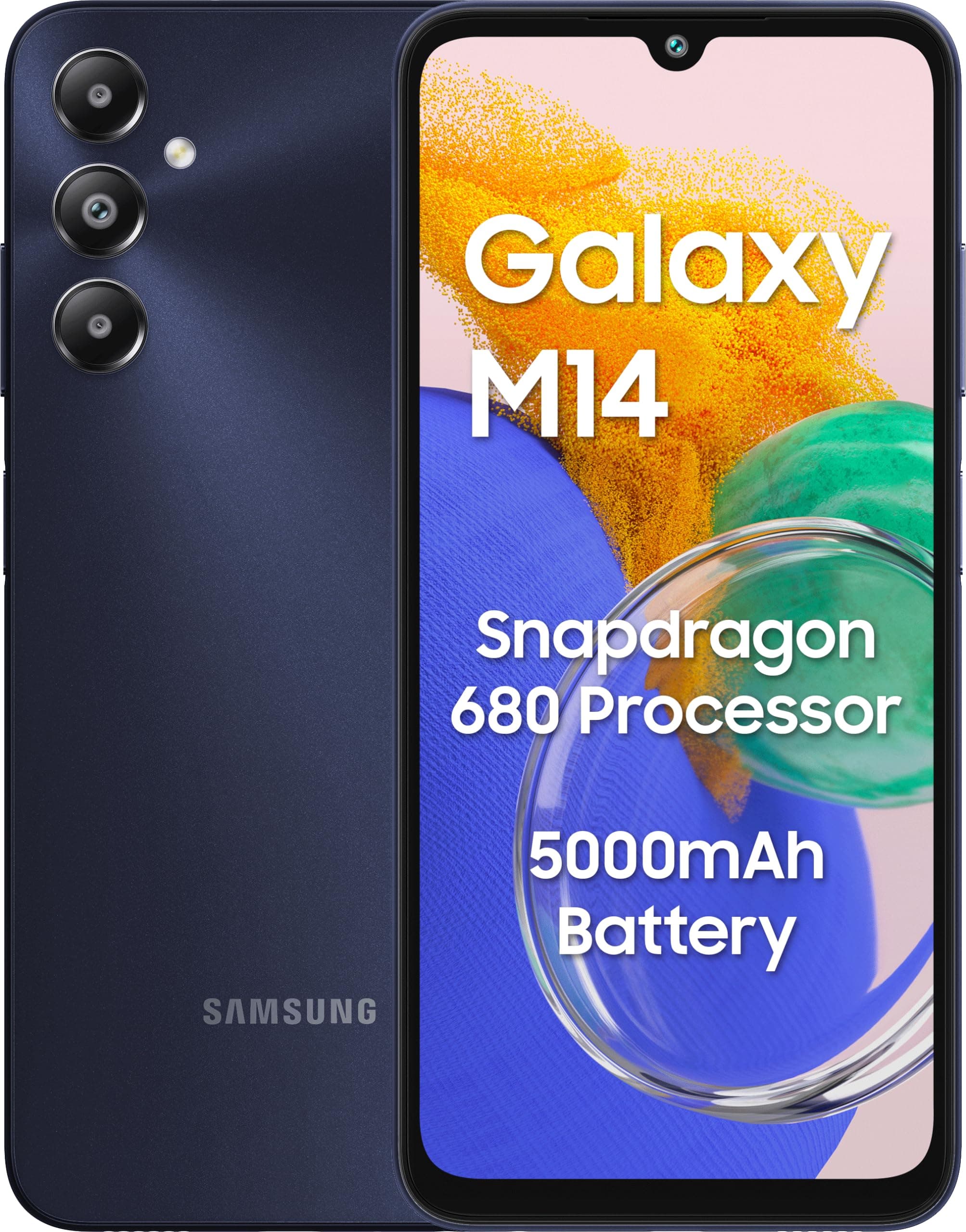 Samsung Galaxy M14 4G (Sapphire Blue,4GB,64GB) | 50MP Triple Cam | 5000mAh Battery | Snapdragon 680 Processor | 2 Gen. OS Upgrade & 4 Year Security Up...