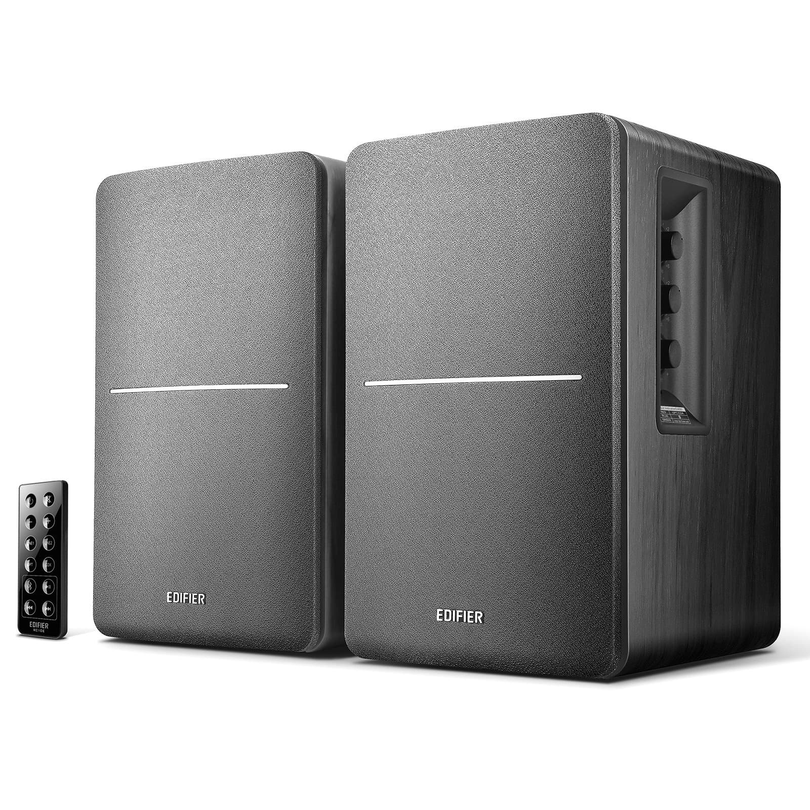 Edifier R1280DB Powered Bluetooth Bookshelf Speakers - Optical Input - Wireless Studio Monitors - 4 Inch Near Field Speaker - 42w RMS - Black Speakers