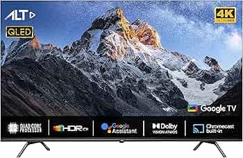 ALT 139 cm (55 inch) Premium Series 4K Ultra HD QLED Google Smart TV 55QUGA1 (Black) 2023 Model
