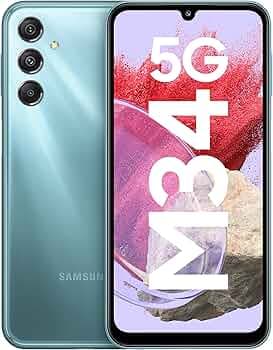 Samsung Galaxy M34 5G (Waterfall Blue,8GB,256GB)|120Hz sAMOLED Display|50MP Triple No Shake Cam|6000 mAh Battery|4 Gen OS Upgrade & 5 Year Security Up...