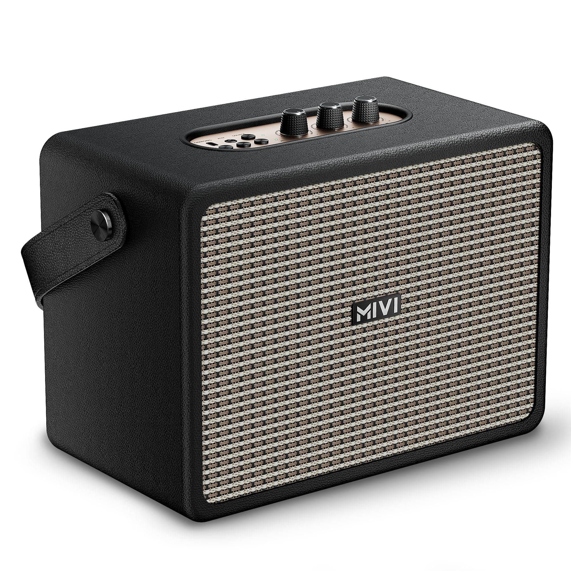 Mivi Superbox Classic [Newly Launched] Premium & Powerful 120W Wireless Bluetooth Portable Speaker with Rotating knobs for Bass, Treble & Volume, Built-in Subwoofer, AUX, USB Charging, Made in India.