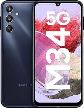 Samsung Galaxy M34 5G (Midnight Blue,8GB,256GB)|120Hz sAMOLED Display|50MP Triple No Shake Cam|6000 mAh Battery|4 Gen OS Upgrade & 5 Year Security Upd...