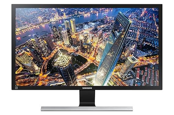 Samsung 28 inch (70.8 cm) LED Backlit Computer Monitor - Ultra HD, TN Panel with HDMI, DP and Audio Ports - LU28E590DS/XL (Black & Silver) Monitors