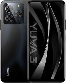 Lava Yuva 3 (Eclipse Black,4+4*GB RAM,UFS 2.2 128GB Storage)|Premium Glossy Back|Octacore Processor|18W Fast Charging|90Hz Punch Hole Display|13MP AI ...