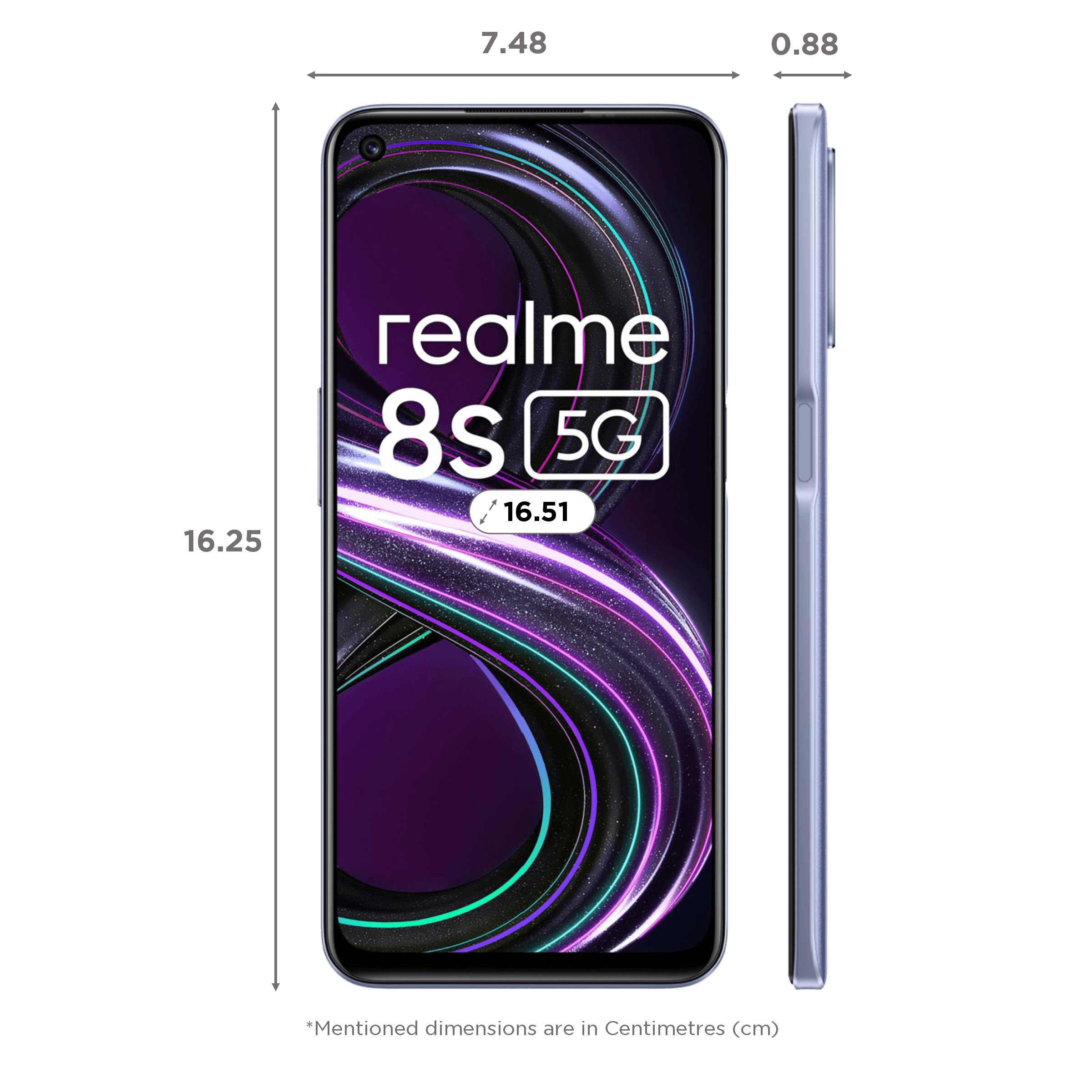 realme 8s 5G (8GB RAM, 128GB, Universe Purple)