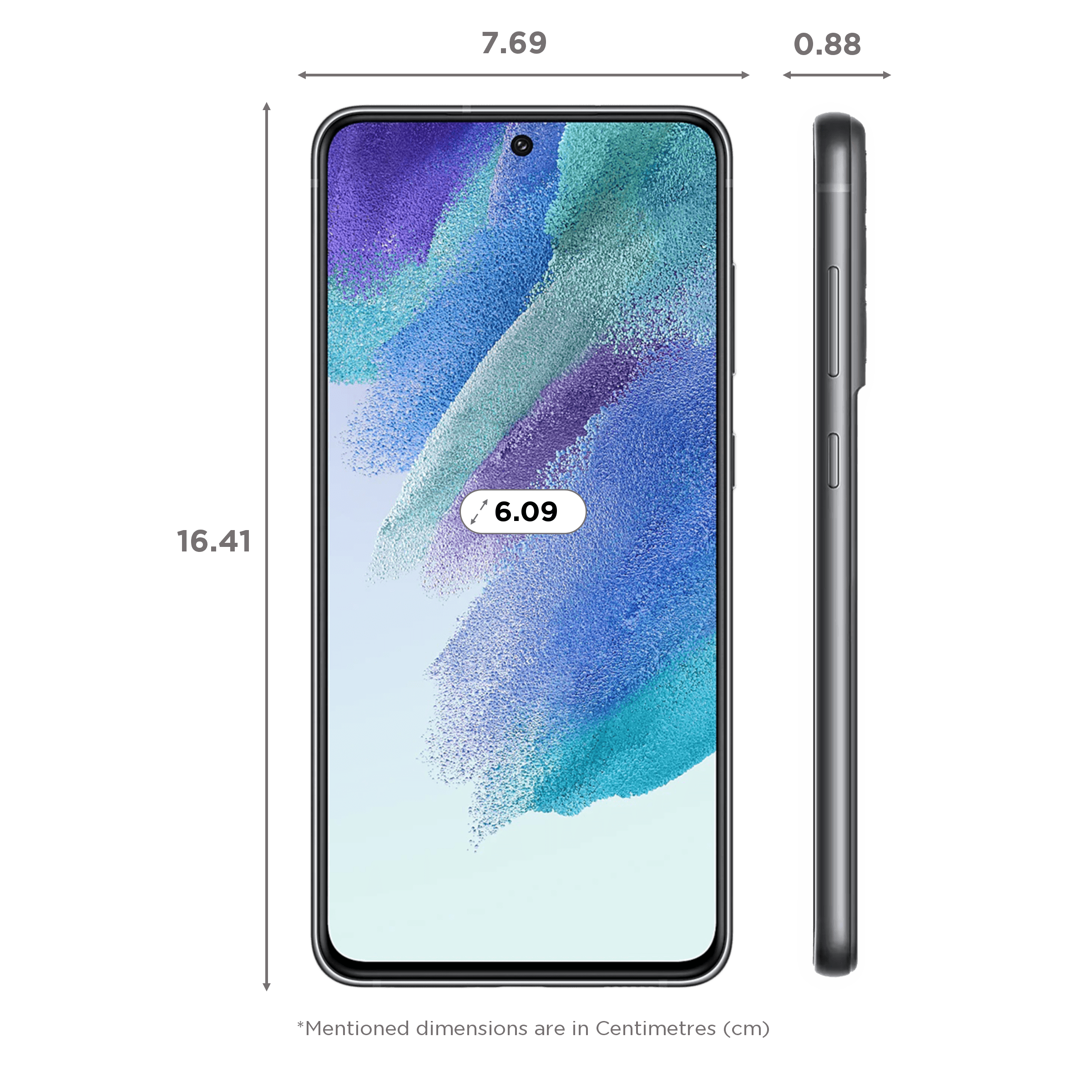 Samsung Galaxy S21 FE 5G (128GB ROM, 8GB RAM, SM-G990EZAIINU, Graphite)