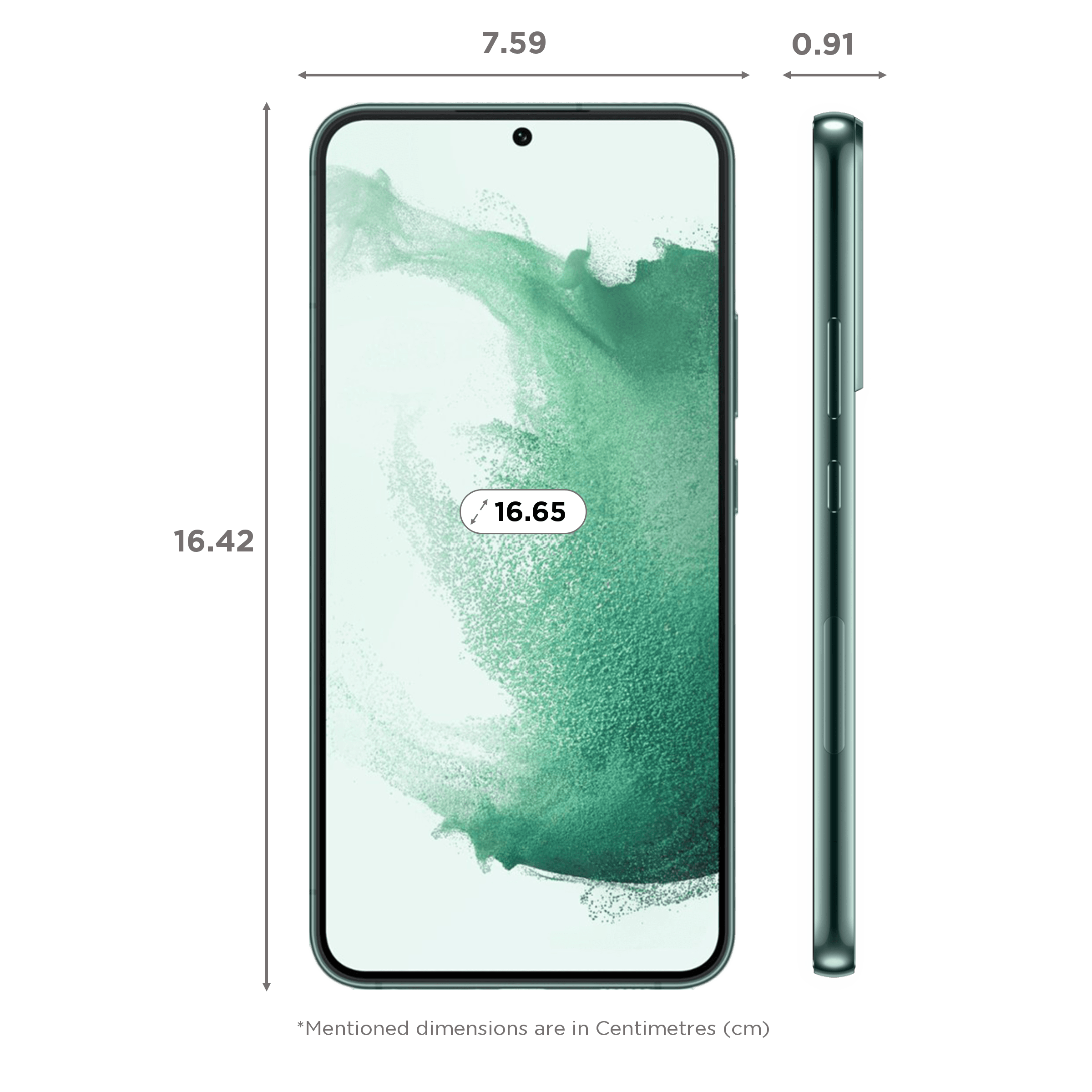 Samsung Galaxy S22+ (256GB ROM, 8GB RAM, SM-S906EZGGINU, Green)