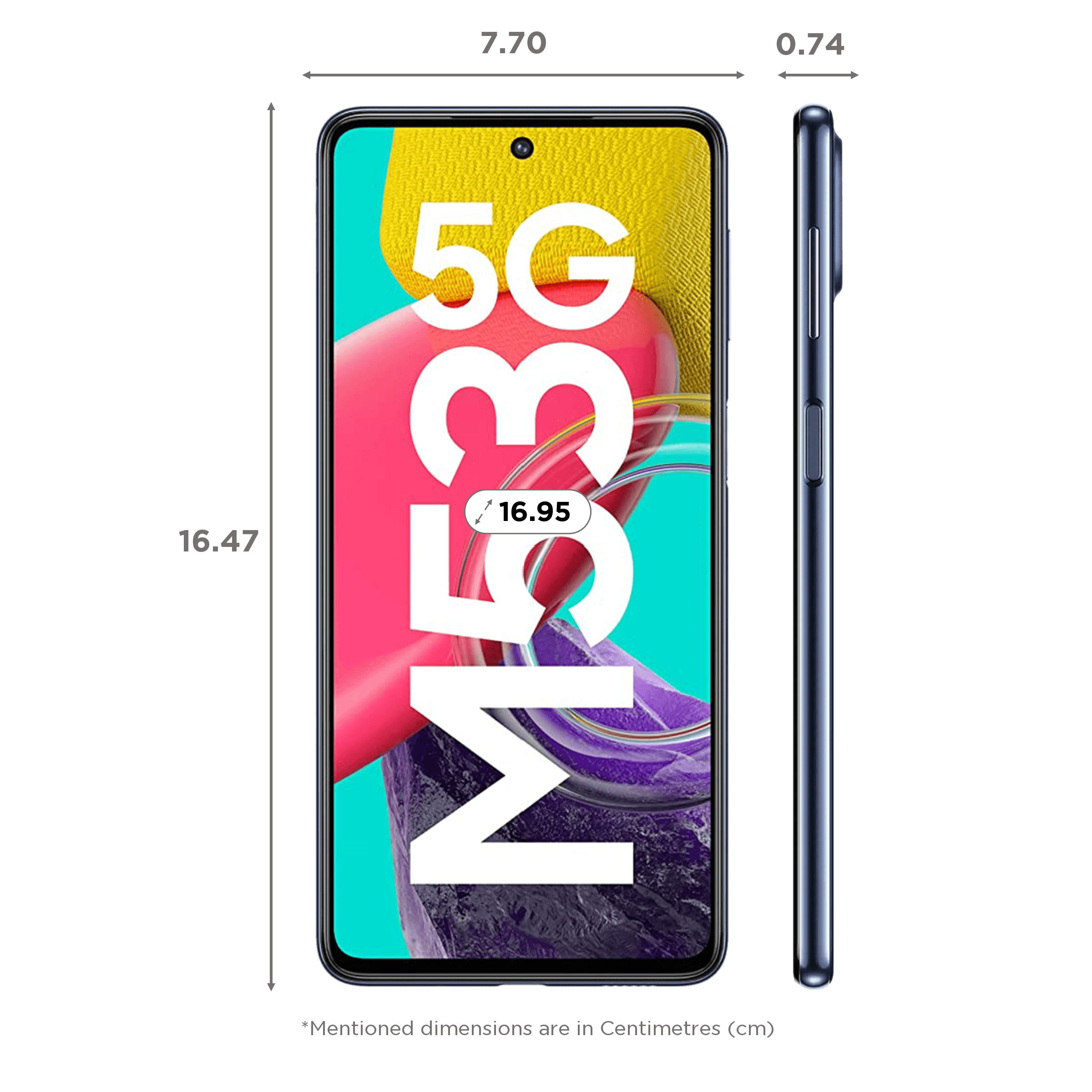 SAMSUNG Galaxy M53 5G (8GB RAM, 128GB, Blue)