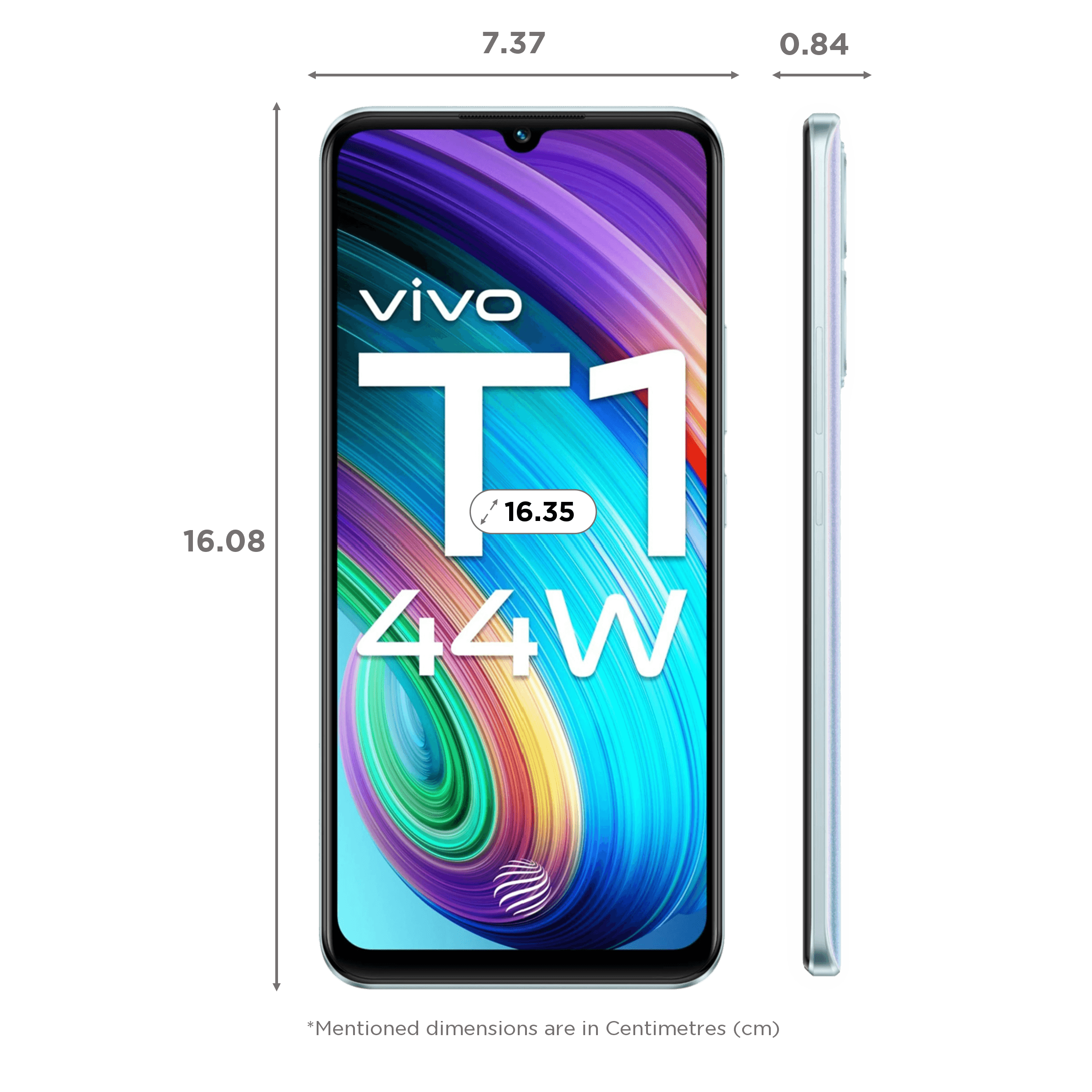 vivo T1 (4GB RAM, 128GB, Ice Dawn)