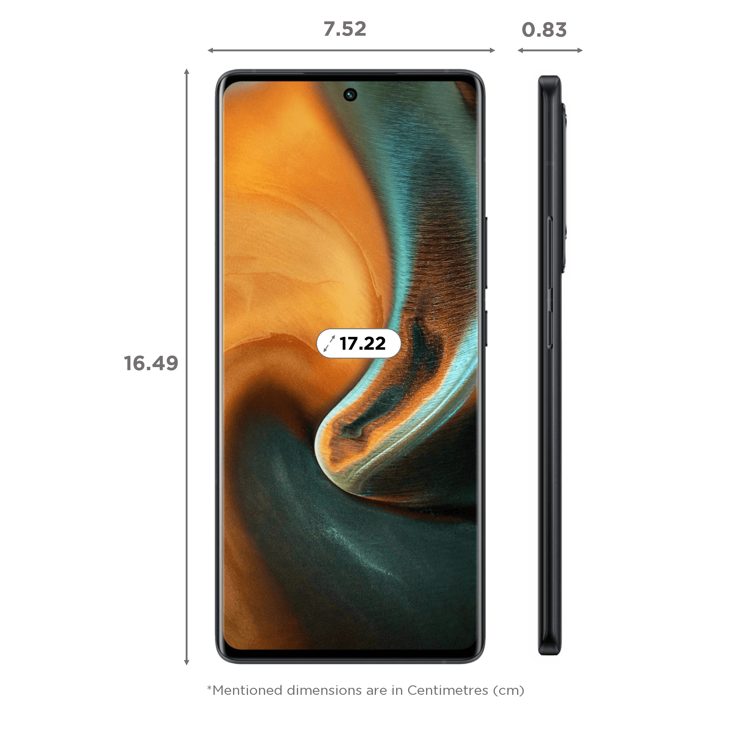 Vivo X80 5G (128GB ROM, 8GB RAM, V2144, Cosmic Black)