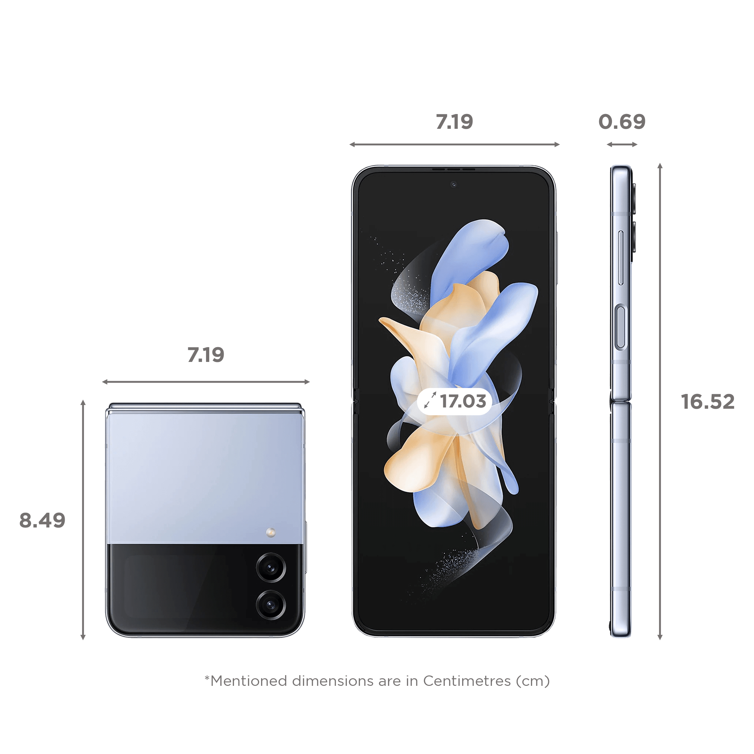 SAMSUNG Galaxy Z Flip4 5G (8GB RAM, 256GB, Blue)