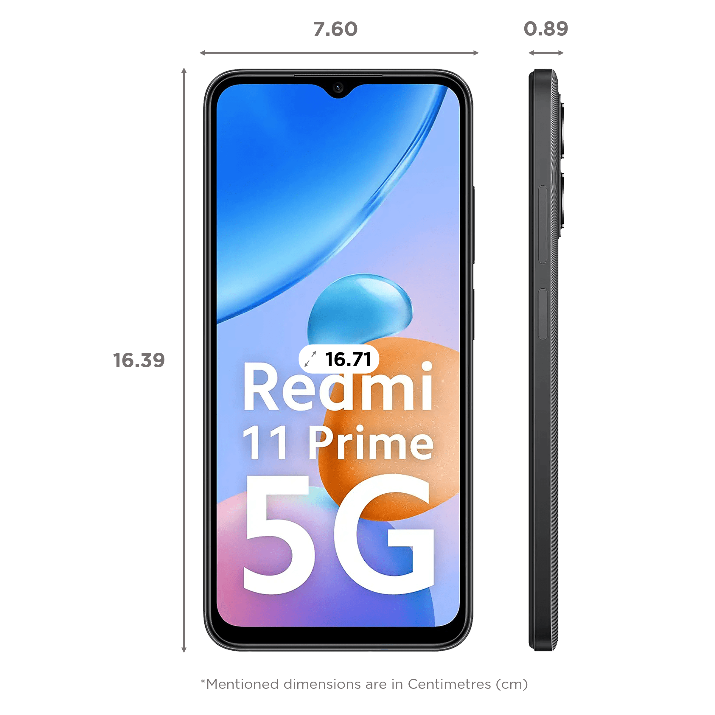 Redmi 11 Prime 5G (6GB RAM, 128GB, Thunder Black)