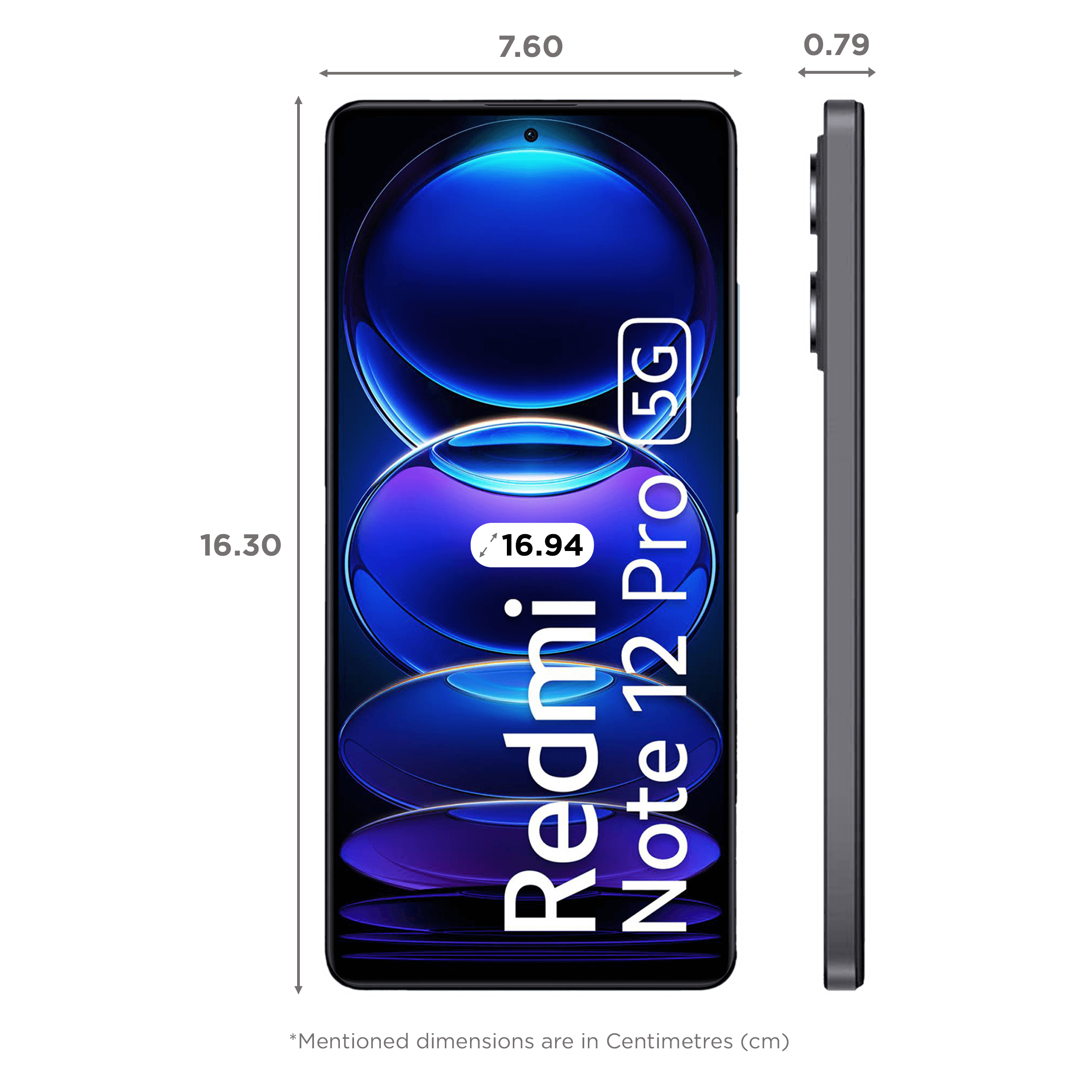 Redmi Note 12 Pro 5G (6GB RAM, 128GB, Onyx Black)