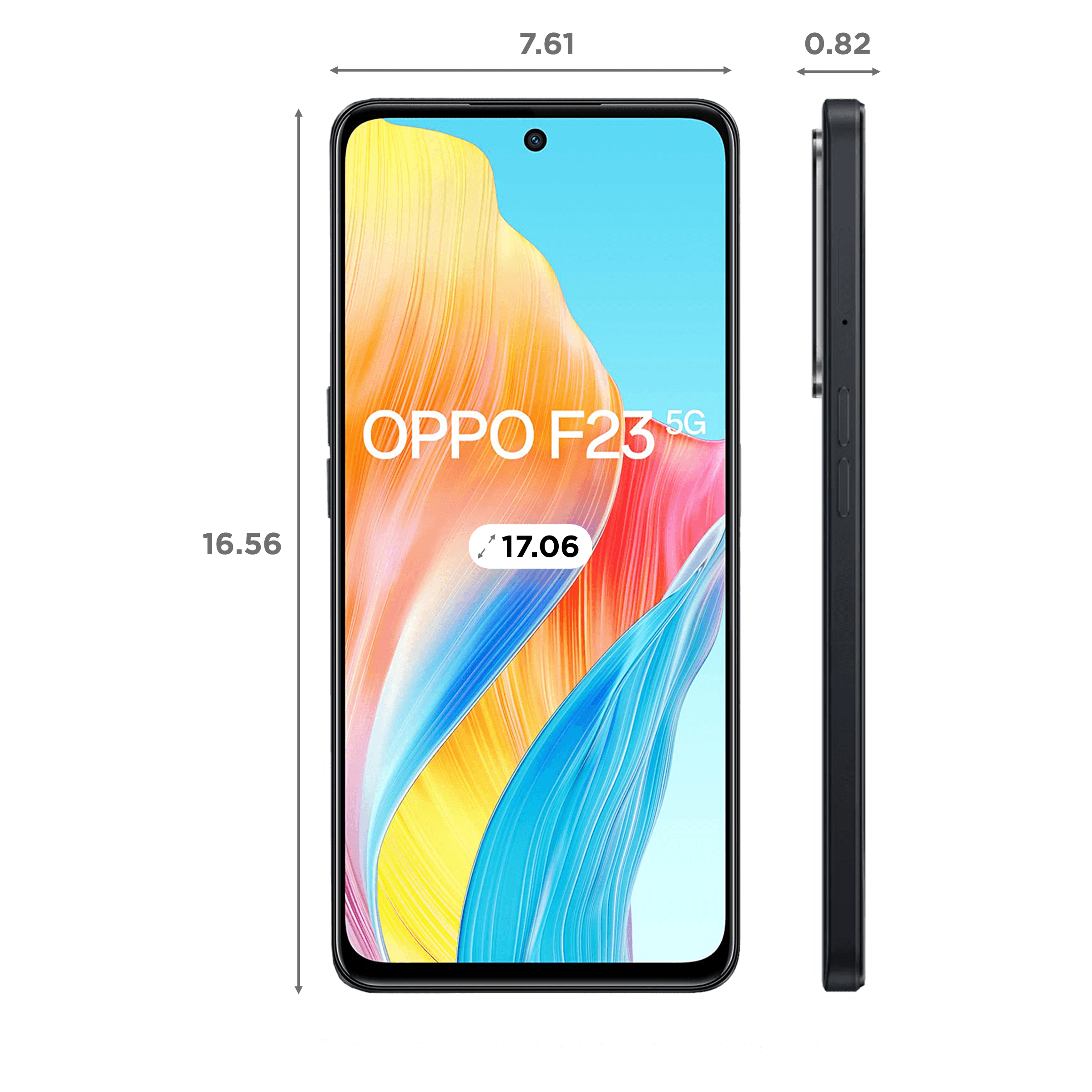 OPPO F23 5G (8GB RAM, 256GB, Cool Black)