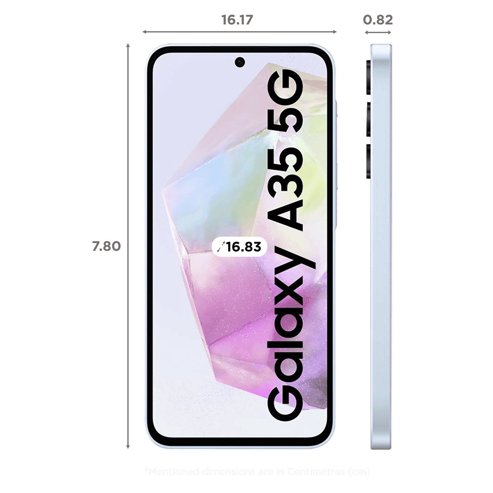 SAMSUNG Galaxy A35 5G (8GB RAM, 128GB, Awesome Iceblue)
