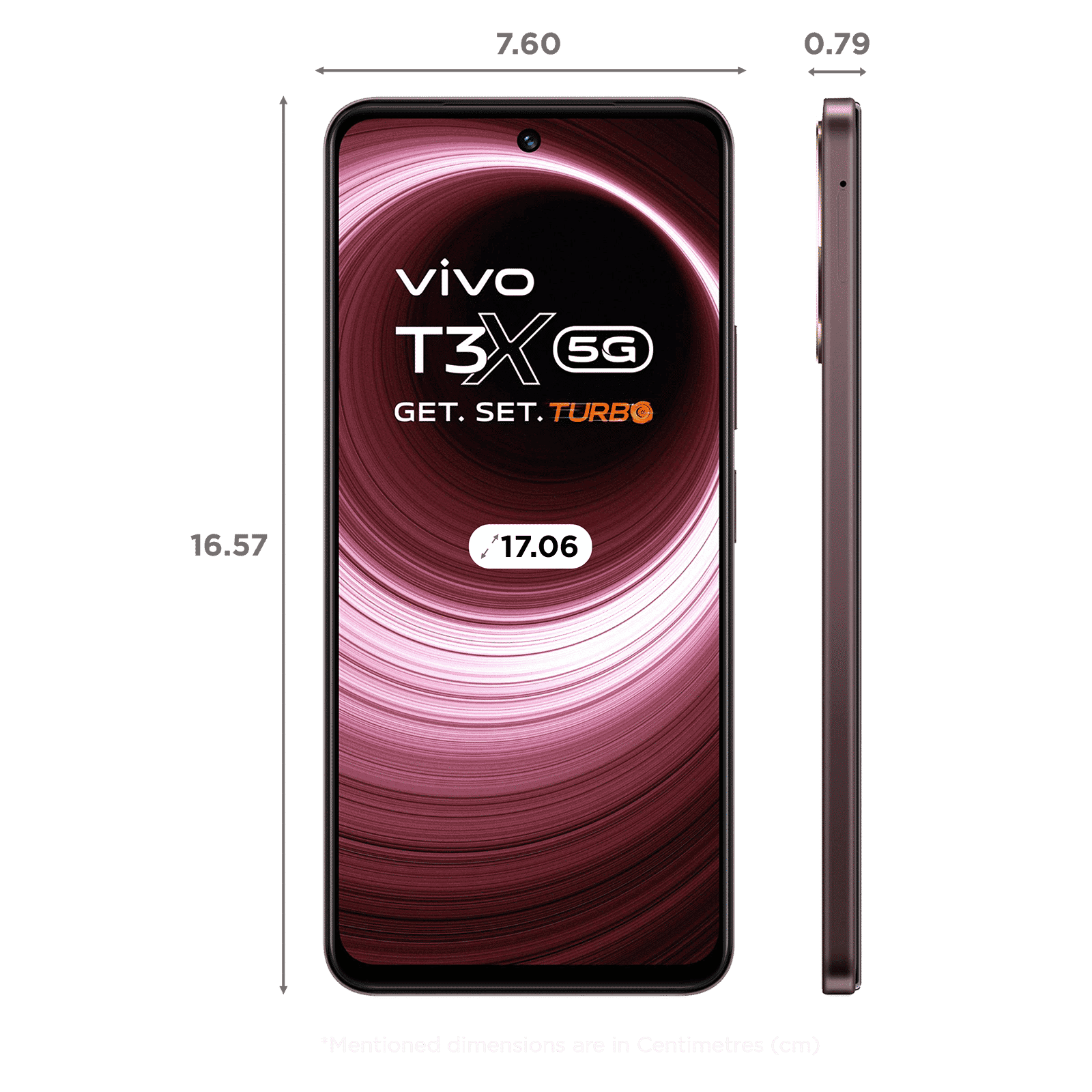 vivo T3x 5G (4GB RAM, 128GB, Crimson Bliss)