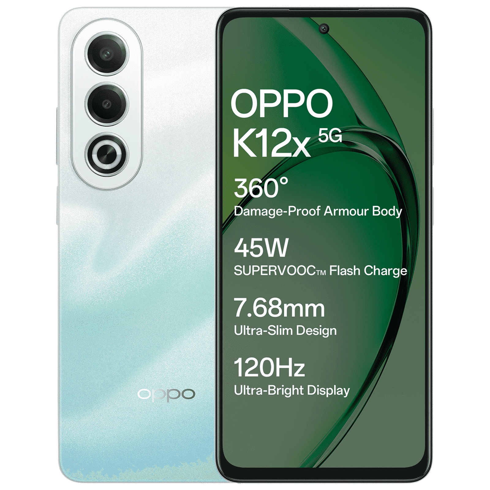 oppo K12x 5G (8GB RAM, 256GB, Breeze Blue)