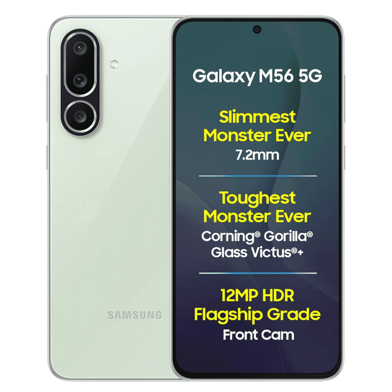 SAMSUNG Galaxy M56 5G (8GB RAM, 128GB, Light Green)