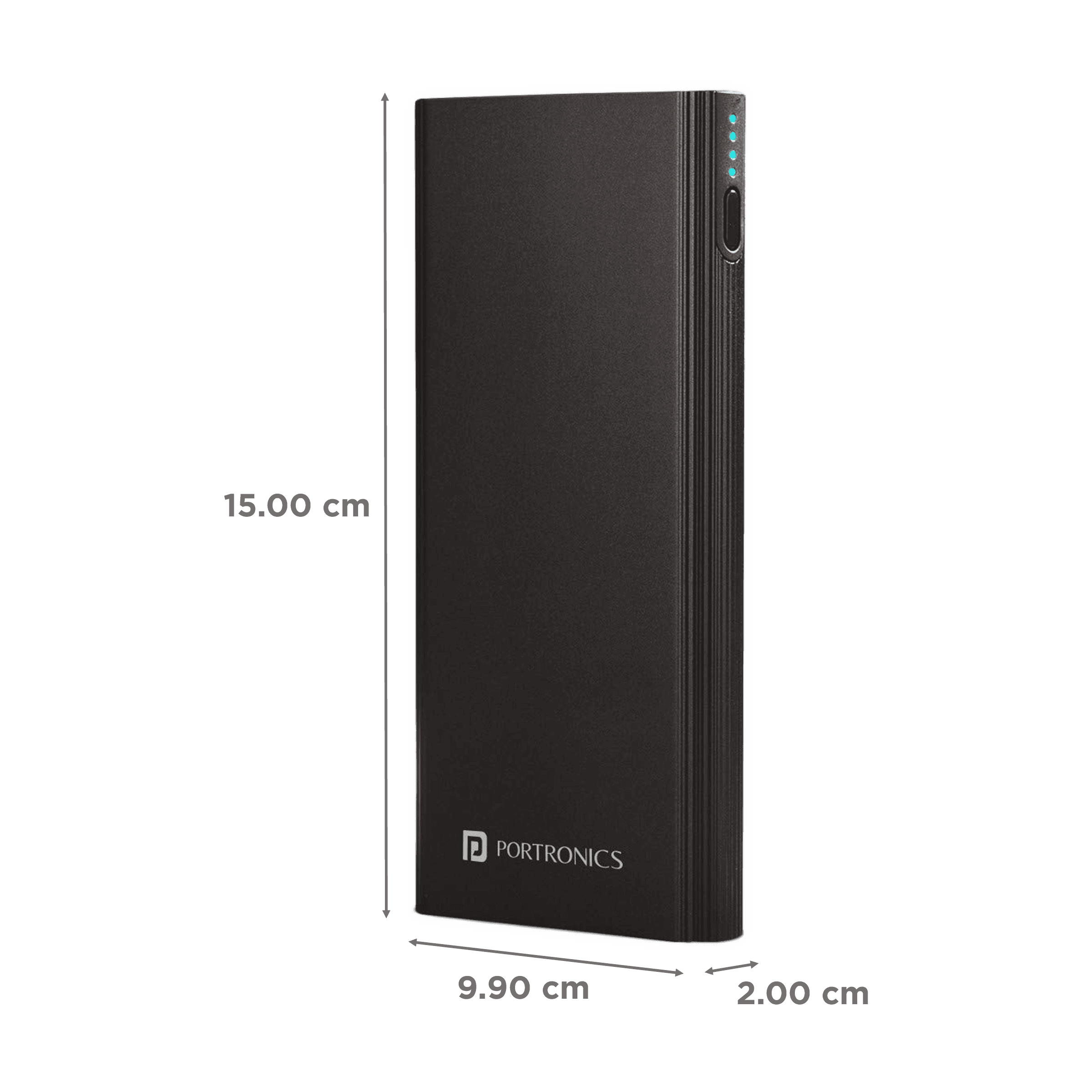Portronics Power M 10000 mAh 18W Fast Charging Power Bank (1 Micro USB Type B, 1 Type C & 2 Type A Ports, LED Charging Indicator, Black)