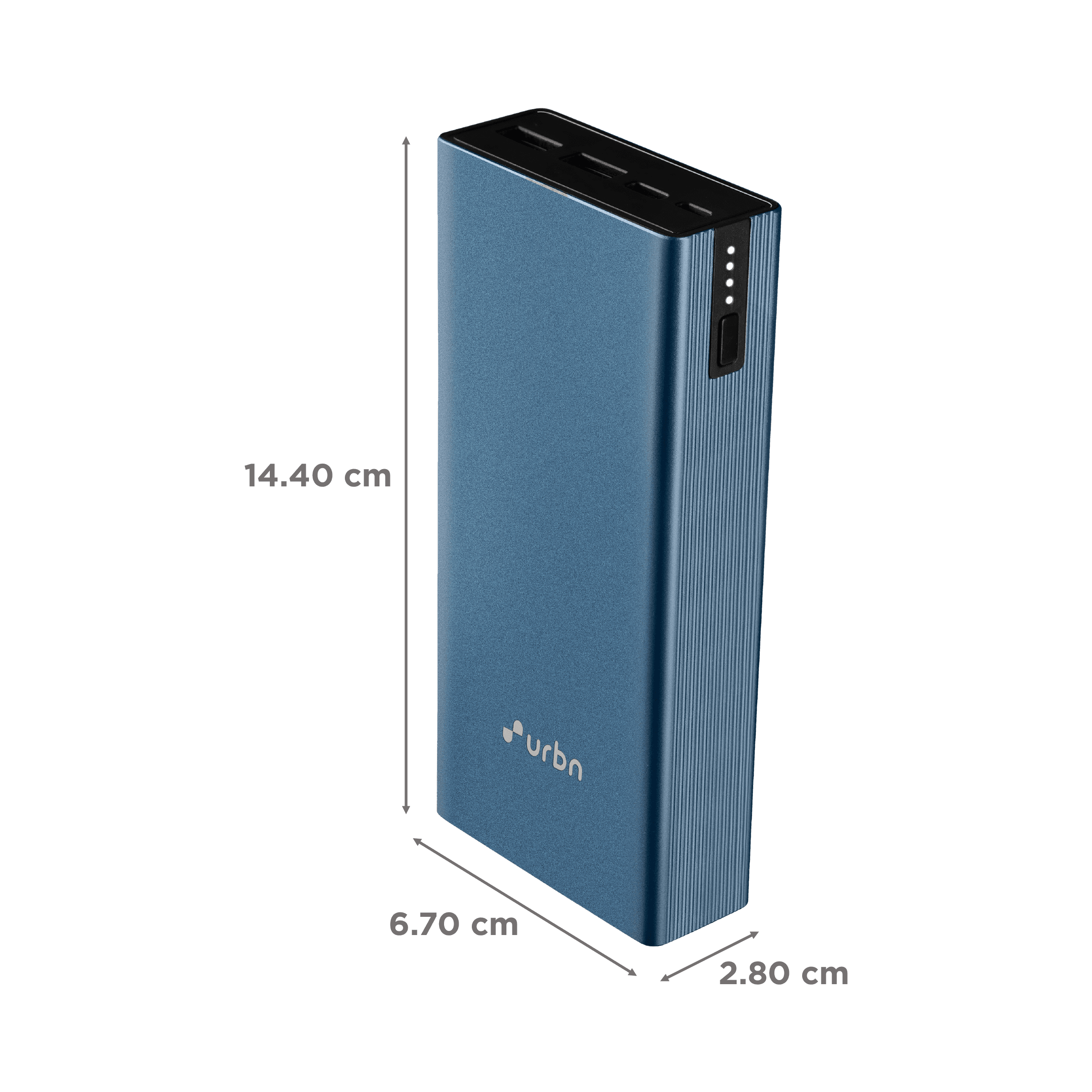URBN 20000mAh 3-Port Power Bank (Fast Charging, UPR201_BL1, Blue)