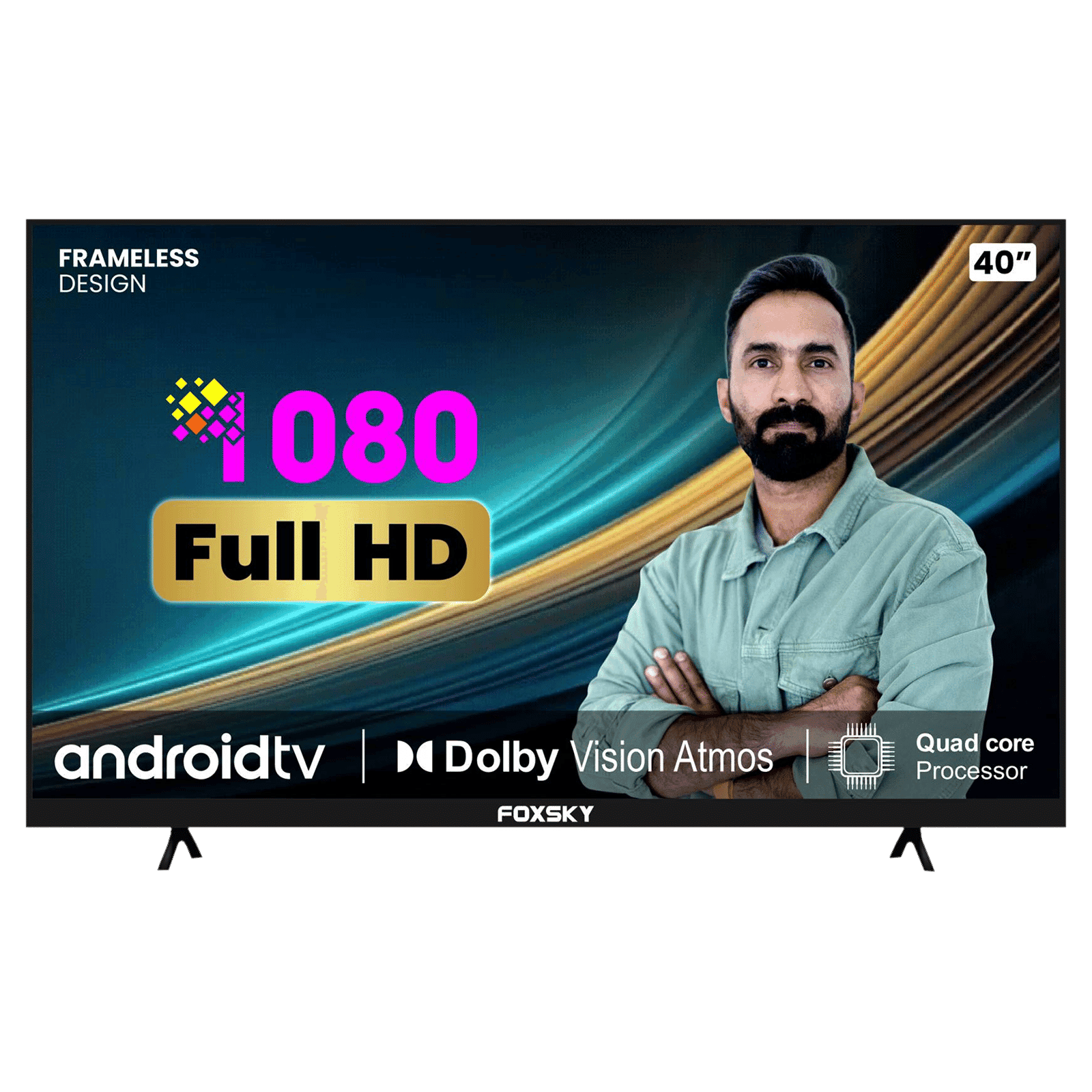 Foxsky 101cm (40 Inches) Full HD LED Android Smart TV (Ultra Bright Display, 40FSFHS, Black)