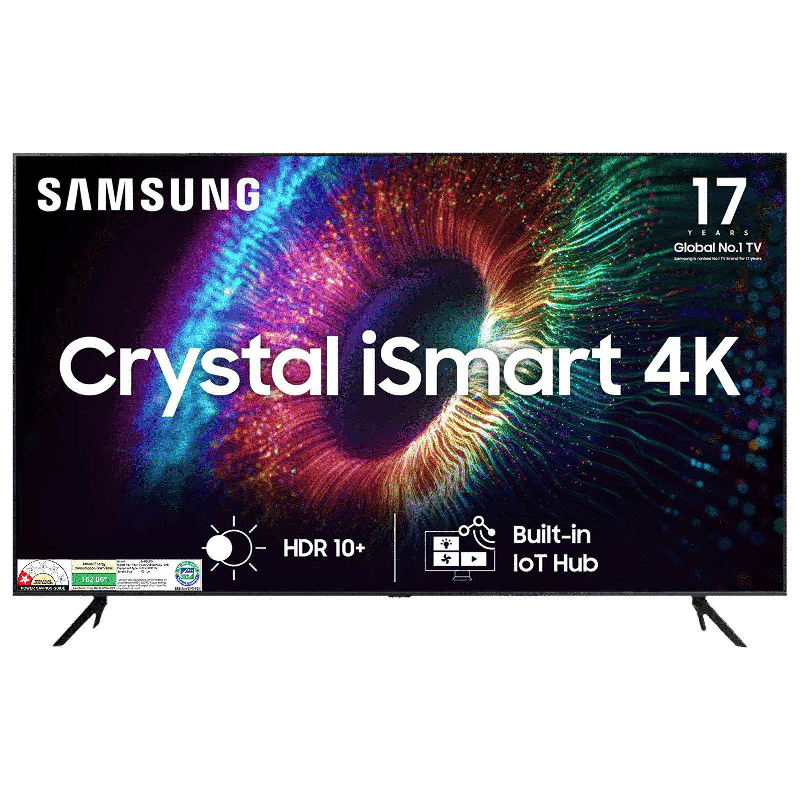 SAMSUNG Crystal 4K iSmart 108 cm (43 inch) 4K Ultra HD LED Tizen TV with Crystal Processor 4K