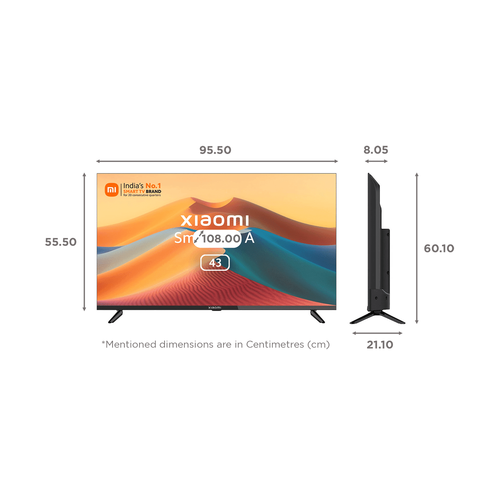 Xiaomi A Series 108 cm (43 inch) Full HD LED Smart Google TV with Dolby Audio (2023 model)