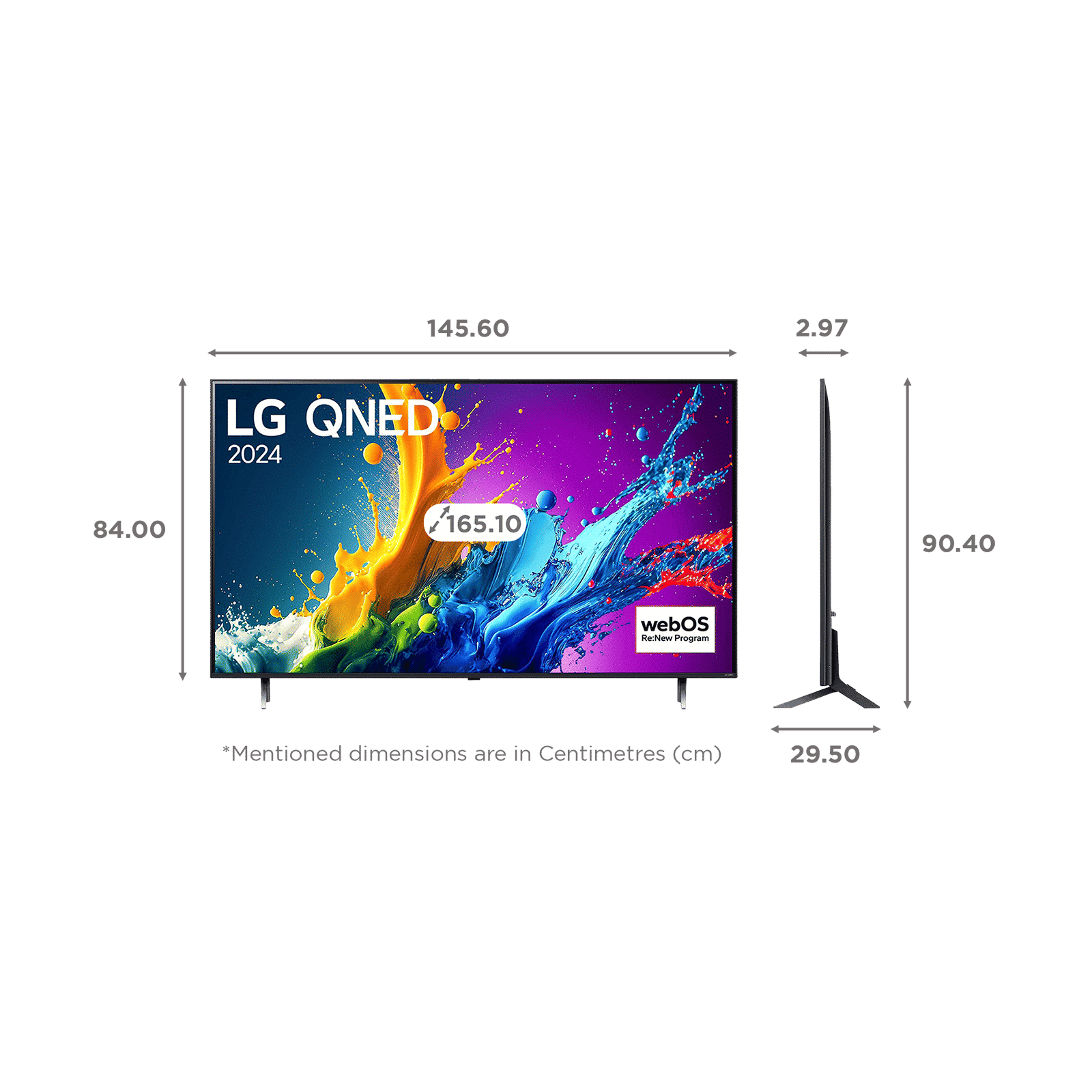 LG QNED82T 165.1 cm (65 inch) QNED 4K Ultra HD WebOS TV with AI Picture Pro (2024 model)