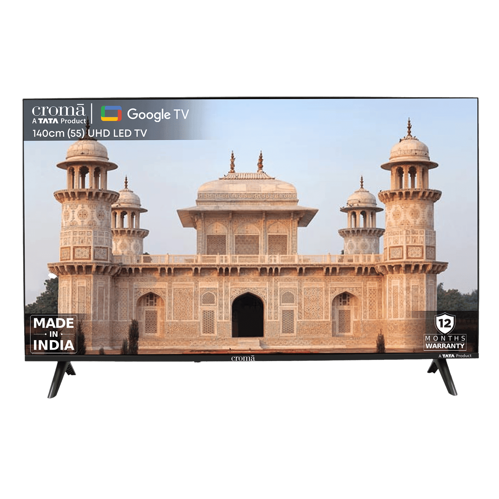 Croma CREL055UGC333801 140 cm (55 inch) 4K Ultra HD Google TV with Dolby Audio (2024 model)