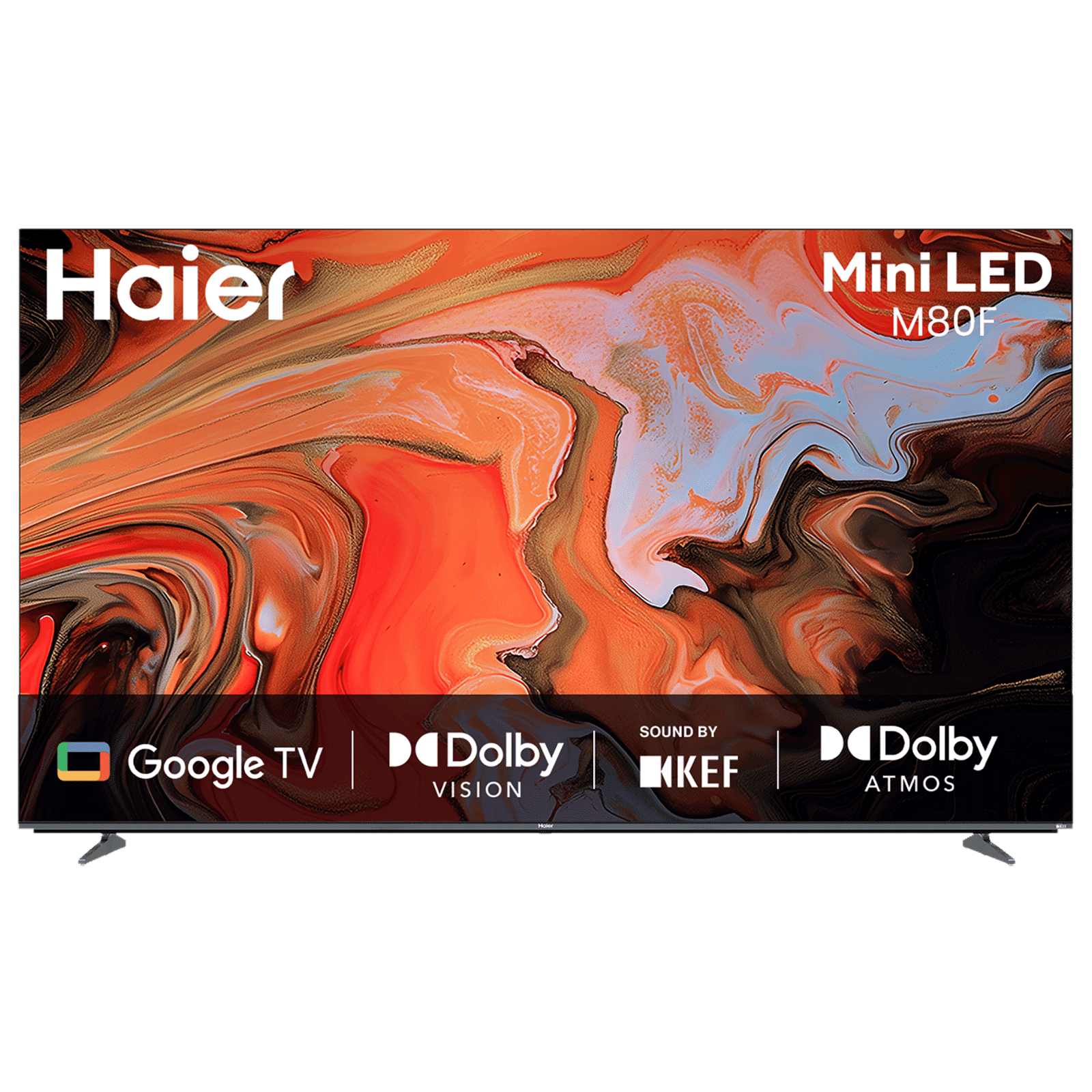 Haier 55M80 140 cm (55 inch) 2 Star 4K Ultra HD Mini LED Smart Google TV with Google Assistant Support (2025 model)