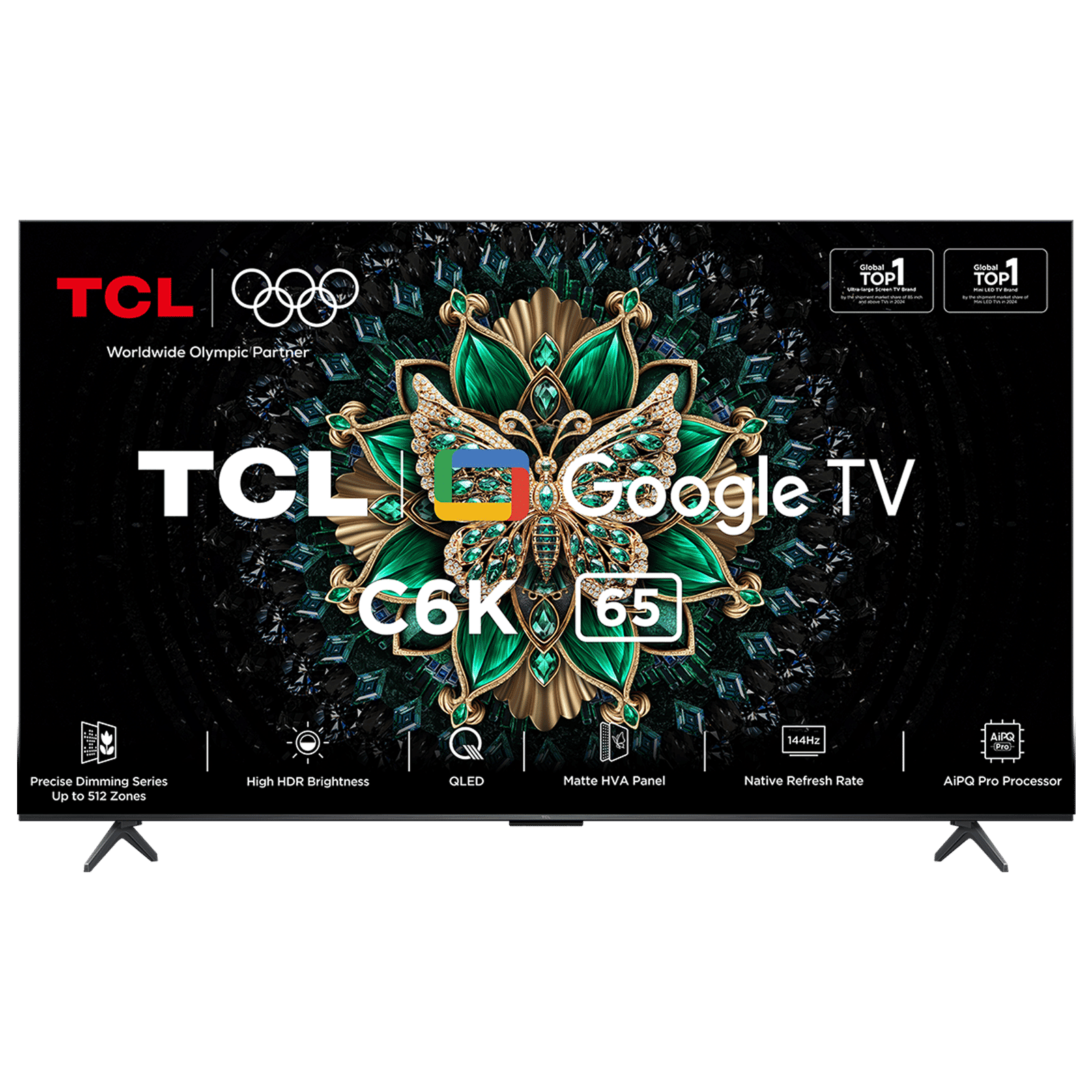 TCL C6K 165 cm (65 inch) QD-Mini LED 4K Ultra HD Smart Google TV with Google Voice Assistant (2025 model)